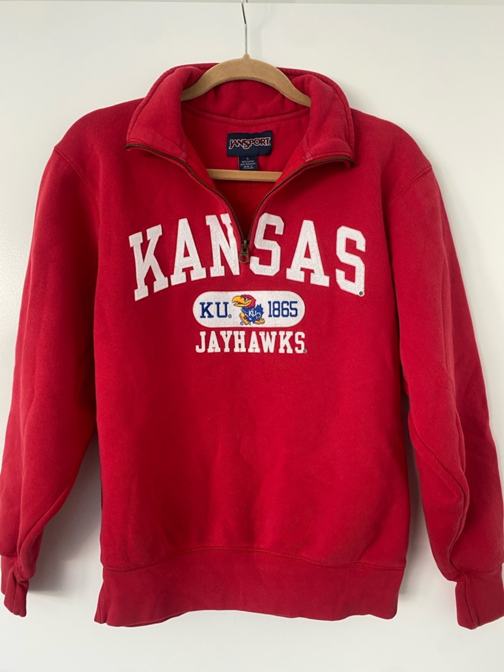 Jansport Red Kansas Jayhawks Pullover Quarter-Zip